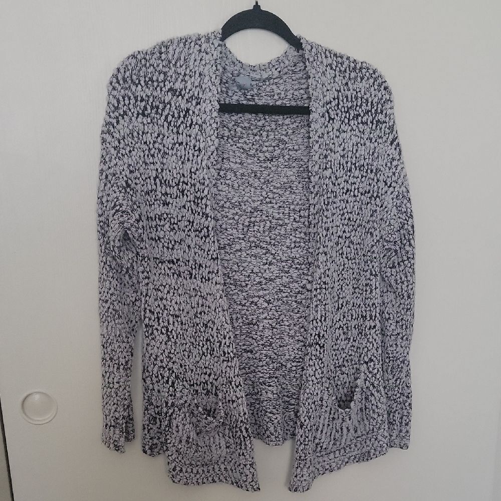 Women's Black and White Cardigan